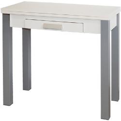 Mesa de cocina extensible parma blanca metal 80x40-80 cm