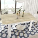 Mesas extensibles blancas de madera extensibles 