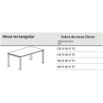 Mesas rectangulares beige de acero de materiales sostenibles 