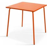 Mesas naranja de metal de jardín  modernas 
