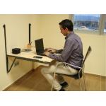 Mesa escritorio simonflex roble 80x80 cm