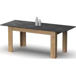 Mesas extensibles marrones de madera extensibles de materiales sostenibles 