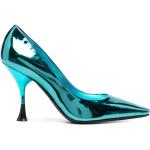 Zapatos azul marino de piel de tacón rebajados con logo talla 40 para mujer 