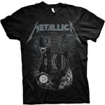 Camisetas negras de algodón de manga corta Metallica tallas grandes manga corta con cuello redondo con logo talla XXL 