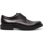 Zapatos negros de goma con puntera redonda con tacón cuadrado con cordones formales con logo Ecco talla 45 para hombre 