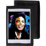 Michael Jackson - Cartera de dinero para niños y niñas, cartera de tres pliegues para niños y niñas, Black, Casual