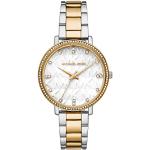 Relojes dorados de acero inoxidable de pulsera rebajados redondos Michael Kors para mujer 