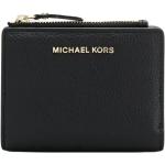 Billetera negras de cuero rebajadas con logo Michael Kors para mujer 