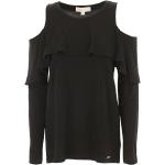 Camisas negras de licra sin hombros Michael Kors talla S para mujer 