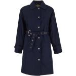 Abrigos clásicos azules de algodón rebajados Michael Kors con cinturón talla L para mujer 