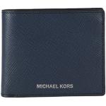 Billetera azul marino de cuero con logo Michael Kors para hombre 
