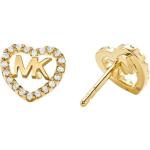Pendientes dorados de oro de plata con logo Michael Kors para mujer 