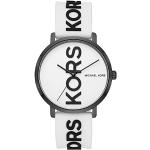 Relojes negros de silicona de pulsera impermeables Cuarzo analógicos Michael Kors para mujer 