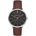 Relojes marrones de acero inoxidable de pulsera impermeables Cuarzo con logo Michael Kors para hombre 