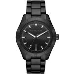 Relojes negros de acero inoxidable de pulsera impermeables con logo Michael Kors para hombre 