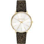 Relojes dorados de acero inoxidable de pulsera Cuarzo con logo Michael Kors para mujer 