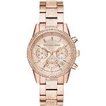 Relojes rosa pastel de acero inoxidable de pulsera redondos Michael Kors para mujer 