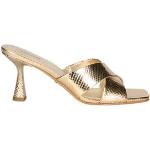Sandalias doradas de goma de cuero acolchadas Michael Kors talla 41,5 para mujer 