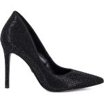 Zapatos negros de cuero de tacón rebajados con tacón de aguja oficinas Michael Kors con pedrería talla 38,5 para mujer 