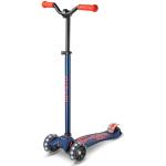 MICRO Maxi Deluxe Pro LED Scooter Navy/Red