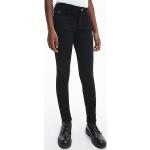 Jeans slim infantiles negros de algodón rebajados con logo Calvin Klein Jeans 6 años para niña 