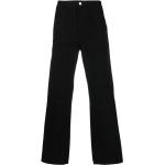 Jeans orgánicos negros de poliester de corte recto ancho W29 largo L30 con logo Carhartt Work In Progress de materiales sostenibles para hombre 