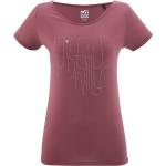 Camisetas deportivas rosas de poliester rebajadas manga corta Millet talla S para mujer 