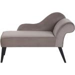 Sofás chaise longue grises de caucho rebajados con patas vintage Beliani 