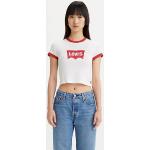 Camisetas blancas de algodón de manga corta rebajadas manga corta con cuello redondo LEVI´S talla XS para mujer 