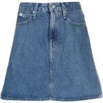 Minifaldas azules de algodón rebajadas con logo Calvin Klein Jeans para mujer 