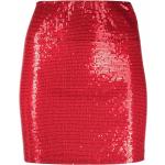 Minifaldas rojas de poliester con lentejuelas talla S para mujer 