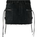 Minifaldas negras de poliester rebajadas con logo Balenciaga con tachuelas talla L para mujer 