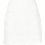 Minifaldas blancas de algodón rebajadas con bordado para mujer 