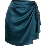 Minifaldas azules de seda rebajadas asimétrico para mujer 