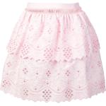 Minifaldas rosas de poliester rebajadas Alberta Ferretti con volantes talla XL para mujer 