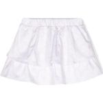 Faldas infantiles blancas de algodón informales con logo Liu Jo Junior con volantes 6 años para niña 