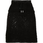 Faldas orgánicas negras de algodón de lino  de punto con crochet talla M para mujer 
