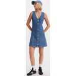 Vestidos vaporosos azules de algodón mini LEVI´S talla S para mujer 