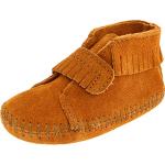 Minnetonka Velcro Front Strap Bootie - Zapatos, Unisex, Color Braun (Brown/Brn), Talla 22/23