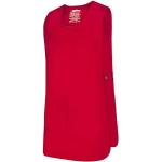 Camisetas rojas de poliester de cuello redondo con cuello redondo formales talla XL para mujer 