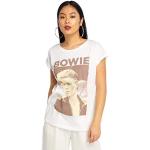 Camisetas blancas de piel de manga corta David Bowie Mister Tee talla S para mujer 