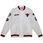 Chaquetas blancas de poliester Chicago Bulls de verano con logo Mitchell & Ness talla L para mujer 