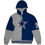 Mitchell and Ness M&N NFL Split Colour Hoody Dallas Cowboys, Grey/Navy