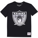 Camisetas negras de algodón de manga corta NFL con cuello redondo con logo Mitchell & Ness talla S para mujer 