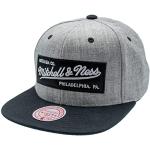 Mitchell & Ness 2 Tone Box Logo - Flat Visor Snapback, Grey-Black