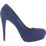 Zapatos azules de terciopelo con plataforma rebajados Miu Miu talla 37,5 para mujer 