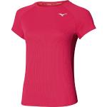 Camisetas deportivas rojas manga corta transpirables Mizuno DryAeroFlow talla L para mujer 