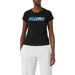 Camisetas deportivas negras transpirables Mizuno talla L para mujer 