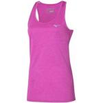 Camisetas rosas de running rebajadas transpirables Mizuno Core para mujer 