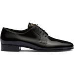 Zapatos negros de cuero con cordones con cordones formales con logo Prada talla 37,5 para mujer 